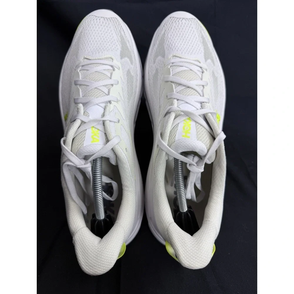 Size 13 Hoka Challenger 8 Mens Running Shoes White Neon Citrus Athletic Sneakers